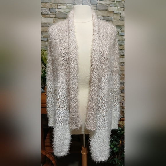 Cupio Ombre Eyelash Open Front Cardigan XL Cozy - Picture 1 of 5